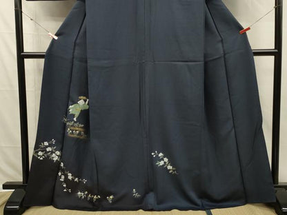 平和屋着物■訪問着　枝花文　童子遊び　暈し染め　金彩　正絹　逸品　DABI3821ya