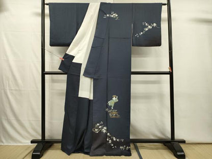 平和屋着物■訪問着　枝花文　童子遊び　暈し染め　金彩　正絹　逸品　DABI3821ya