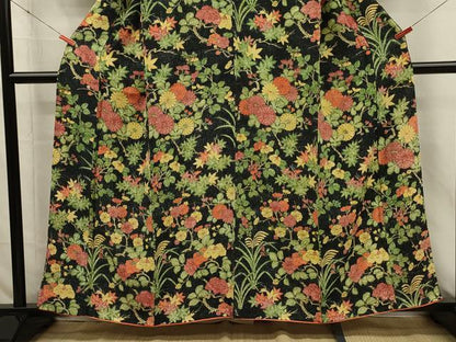 平和屋着物■訪問着　草花文　正絹　逸品　DABI3826ya