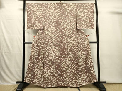 平和屋着物■上質な小紋　群鶴　正絹　逸品　DABI3827ya