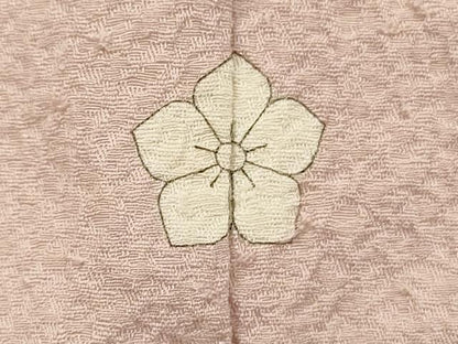 平和屋着物■上質な色無地　霞地紋　薄桜色　正絹　逸品　DABI3828ya