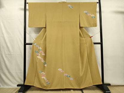 平和屋着物■訪問着　友禅　作家物　地紙花文　正絹　逸品　DABI3829ya