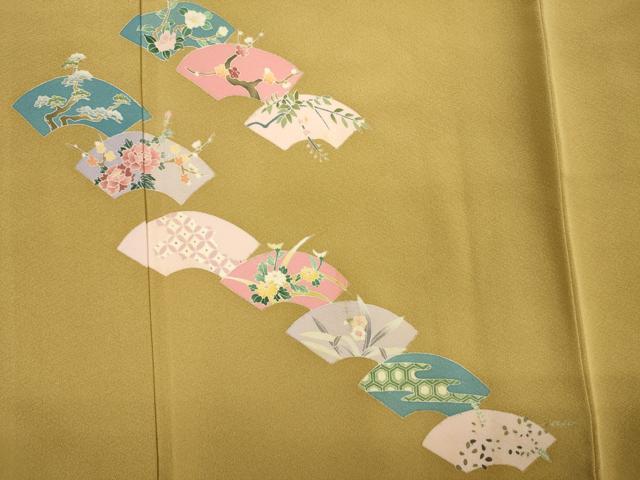 平和屋着物■訪問着　友禅　作家物　地紙花文　正絹　逸品　DABI3829ya