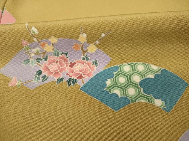 平和屋着物■訪問着　友禅　作家物　地紙花文　正絹　逸品　DABI3829ya