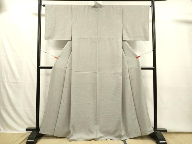 平和屋着物■上質な色無地　舞花地紋　霞色　正絹　逸品　DABI3830ya