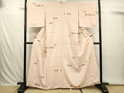 平和屋着物■上質な小紋　ろうけつ染め　舞花文　正絹　逸品　DABI3833qp