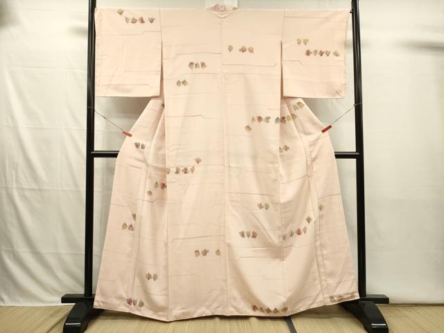 平和屋着物■上質な小紋　ろうけつ染め　舞花文　正絹　逸品　DABI3833qp