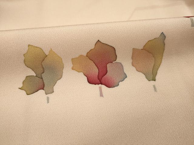 平和屋着物■上質な小紋　ろうけつ染め　舞花文　正絹　逸品　DABI3833qp