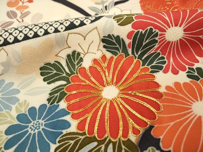 平和屋着物■豪華振袖　駒刺繍　絞り　花車文　枝梅　金彩　高島屋扱い　正絹　逸品　DABI3836ya