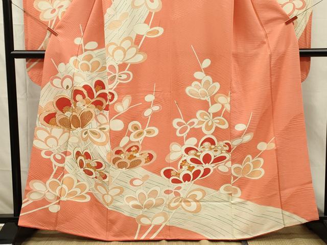 平和屋着物■豪華振袖　駒刺繍　枝花文　金彩　正絹　逸品　DABI3840ya