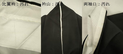 平和屋着物■豪華黒留袖　流水飛鶴文　金銀彩　ロング丈　正絹　逸品　DABI3842ya