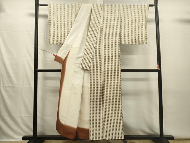 平和屋着物■上質な小紋　抽象文様　正絹　逸品　DABI3845ya