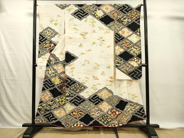 平和屋着物■豪華振袖　花菱文　宝尽くし　松竹梅　金彩　正絹　逸品　DABI3849ya