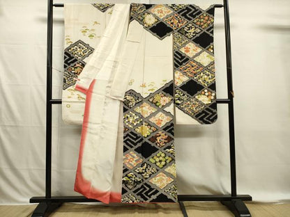 平和屋着物■豪華振袖　花菱文　宝尽くし　松竹梅　金彩　正絹　逸品　DABI3849ya