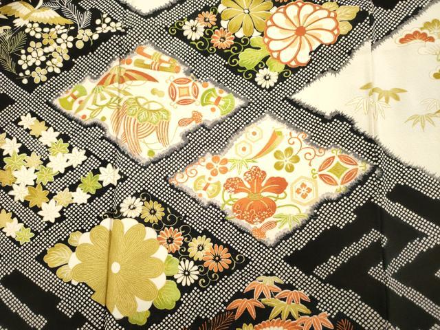 平和屋着物■豪華振袖　花菱文　宝尽くし　松竹梅　金彩　正絹　逸品　DABI3849ya