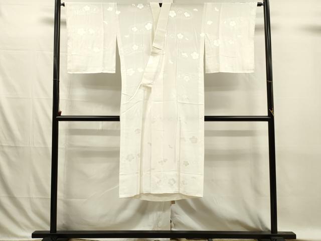 平和屋着物■長襦袢　無双仕立て　舞梅地紋　正絹　逸品　DABI3852ya