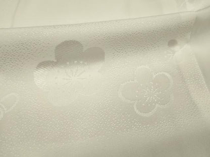 平和屋着物■長襦袢　無双仕立て　舞梅地紋　正絹　逸品　DABI3852ya