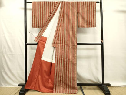 平和屋着物■上質な紬　間道　正絹　逸品　DABI3856ya