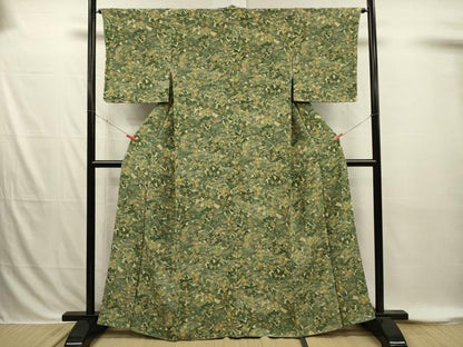 平和屋着物■上質な小紋　風景花文　正絹　逸品　DABI3860ya