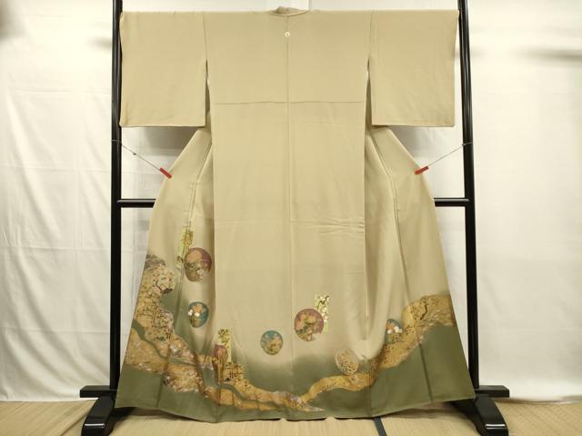 平和屋着物■豪華色留袖　花丸文　暈し染め　金彩　正絹　逸品　DABI3862ya