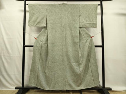 平和屋着物■大変加工の良い総絞り小紋　正絹　逸品　DABI3870ya