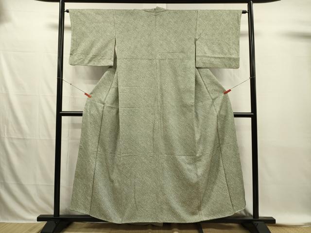 平和屋着物■大変加工の良い総絞り小紋　正絹　逸品　DABI3870ya