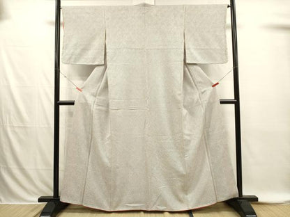 平和屋着物■大変加工の良い総絞り小紋　正絹　逸品　DABI3871ya