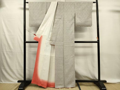 平和屋着物■大変加工の良い総絞り小紋　正絹　逸品　DABI3871ya