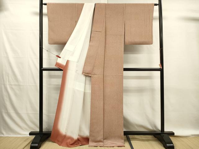 平和屋着物■上質な小紋　霞文　暈し染め　正絹　逸品　DABI3878ya