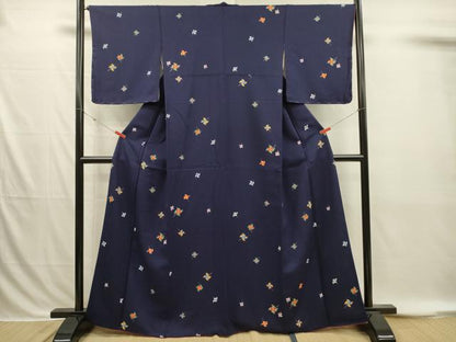 平和屋着物■上質な小紋　風車文　正絹　逸品　DABI3879ya
