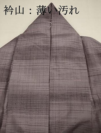 平和屋着物■上質な紬　横段文　正絹　逸品　DABI3882ya