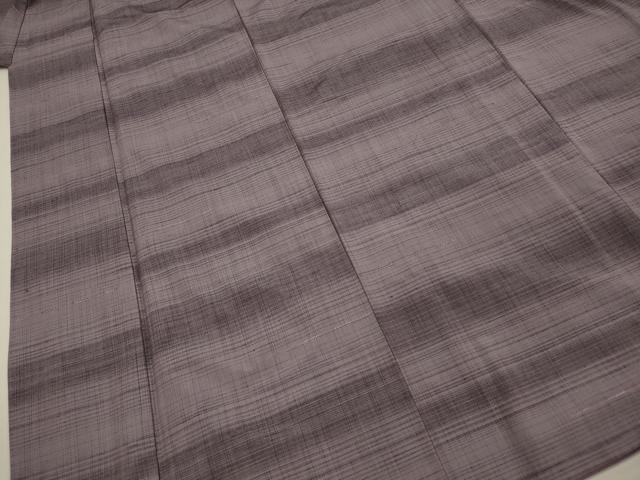 平和屋着物■上質な紬　横段文　正絹　逸品　DABI3882ya