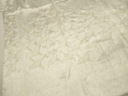 平和屋着物■長襦袢　袷　群鶴文　金彩　正絹　逸品　DABI3884ya