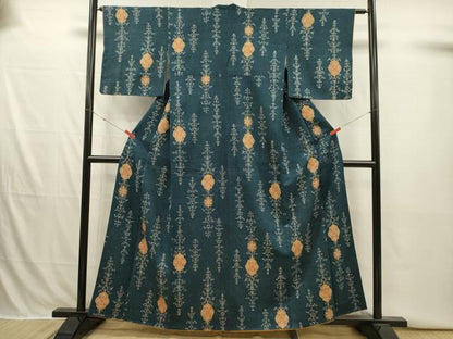 平和屋着物■上質な小紋　洋花唐草文　やまと誂製　正絹　逸品　DABI3885ya