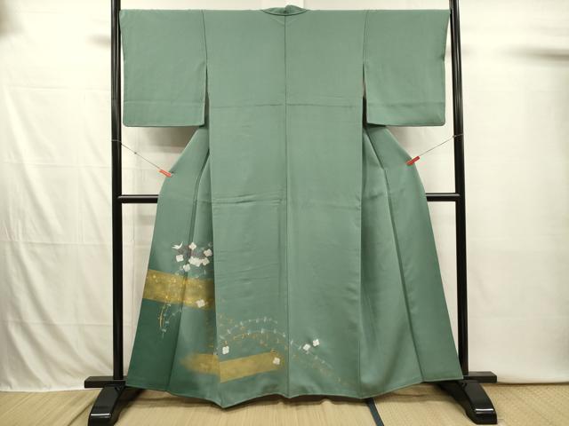 平和屋着物■訪問着　草花文　暈し染め　金彩　正絹　逸品　DABI3888ya