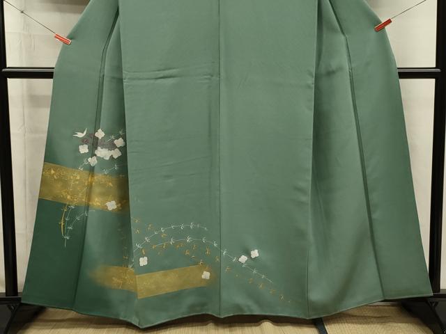 平和屋着物■訪問着　草花文　暈し染め　金彩　正絹　逸品　DABI3888ya