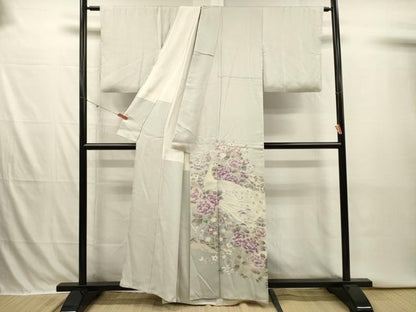 平和屋着物■豪華色留袖　孔雀花文　金彩　正絹　逸品　DABI3896ya