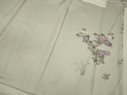 平和屋着物■豪華色留袖　孔雀花文　金彩　正絹　逸品　DABI3896ya