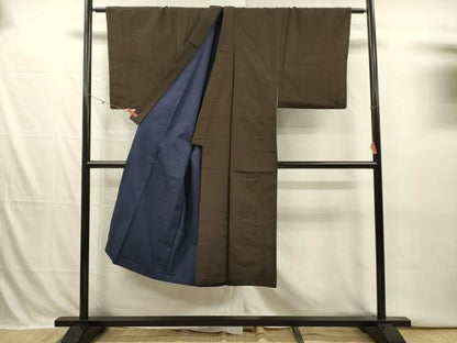平和屋着物■男性　紬　間道　正絹　逸品　DABI3900ya