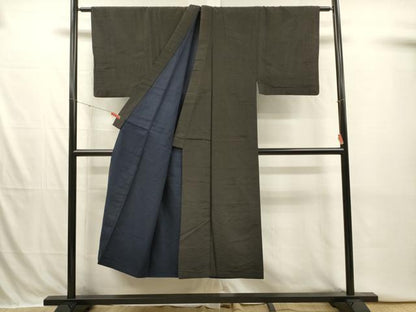 平和屋着物■男性　紬　間道　正絹　逸品　DABI3904ya