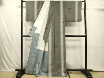 平和屋着物■上質な紬　エ霞　間道　正絹　逸品　DABI3906ya