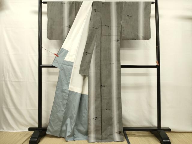 平和屋着物■上質な紬　エ霞　間道　正絹　逸品　DABI3906ya