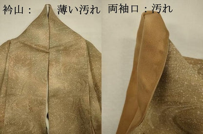平和屋着物■上質な小紋　流水花文　暈し染め　正絹　逸品　DABI3907ya