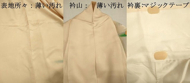 平和屋着物■訪問着　刺繍　草花文　暈し染め　銀糸　正絹　逸品　DABI3908ya