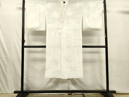 平和屋着物■長襦袢　無双仕立て　エ霞花地紋　正絹　逸品　DABI3913ya