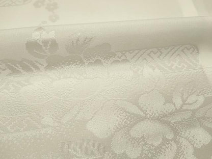 平和屋着物■長襦袢　無双仕立て　エ霞花地紋　正絹　逸品　DABI3913ya
