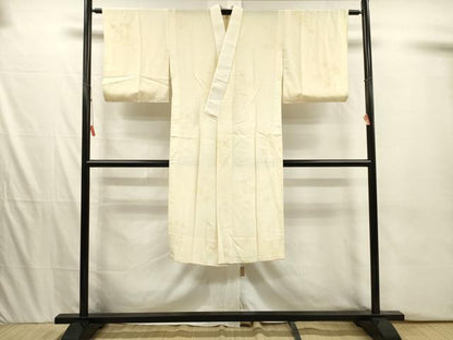 平和屋着物■長襦袢　無双仕立て　枝花文　正絹　逸品　DABI3914ya