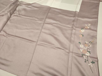 平和屋着物■訪問着　扇面飛鶴花松文　暈し染め　金彩　正絹　逸品　未使用　DABI3917ya
