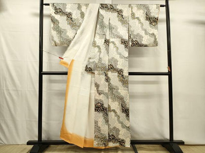 平和屋着物■上質な小紋　道長宝尽くし花文　金彩　正絹　逸品　DABI3921ya