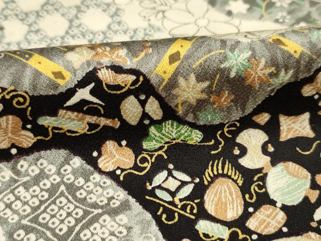 平和屋着物■上質な小紋　道長宝尽くし花文　金彩　正絹　逸品　DABI3921ya